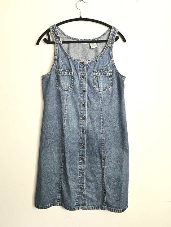 Faded Glory Dresses & Skirts - Vintage Faded Glory Blue Denim Button-Front Mini Dress